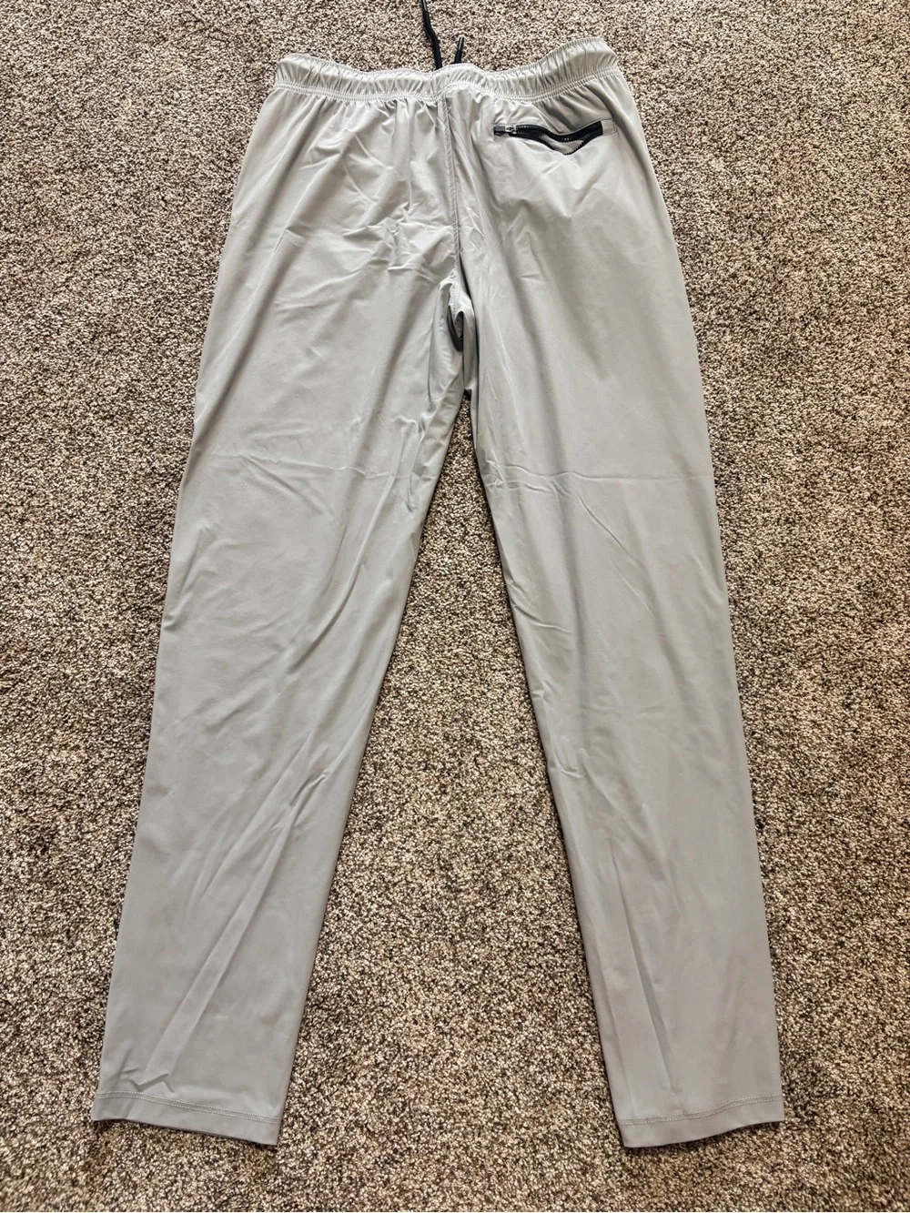 Men's Lightweight Gray Active Pants - Performance Joggers Small Elastic Stretch